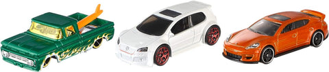 HOT WHEELS 3 CARS PACK 1:64 SCALE --هوت ويلز عبوة من 3 قطعالمركبات، مجموعة البدء الفوري، مجموعة من المركبات بمقياس 1:64