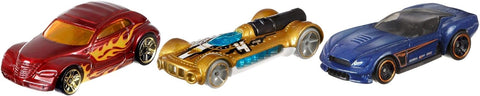 HOT WHEELS 3 CARS PACK 1:64 SCALE --هوت ويلز عبوة من 3 قطعالمركبات، مجموعة البدء الفوري، مجموعة من المركبات بمقياس 1:64