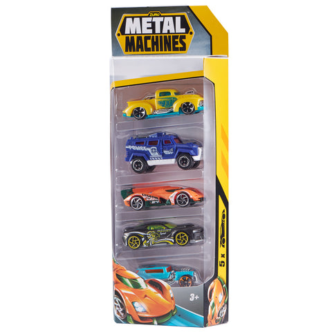 ZURU METAL MACHINES Mini Racing Cars Toy 1/64 Pack of 5 Series 2 (Set A)--لعبة سيارات السباق الصغيرة من زورو - سلسلة 2