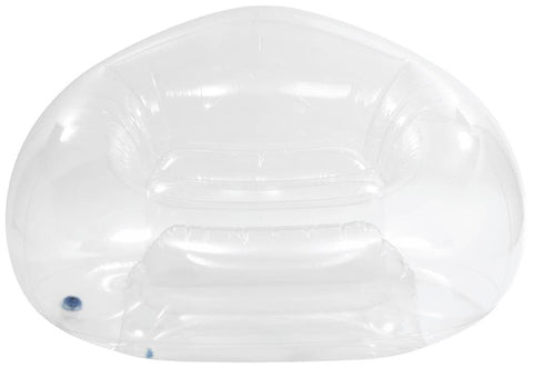 INTEX  66500NP Inflatable Beanless Bag Chair, Transparent--كرسي قابل للنفخ بدون حبوب من انتيكس شفاف، بولي فينيل كلورايد