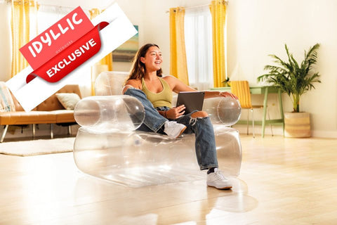 INTEX TRANSPARENT ARMCHAIR--انتكس كرسي بذراعين شفاف