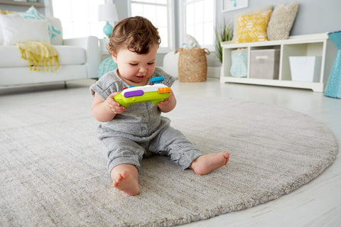 Fisher-Price Laugh & Learn Game & Learn Controller - Arabic & French Edition, musical toy with lights and learning content for baby and toddler ages 6-36 months--لعبة فيشر برايس اضحك وتعلم ووحدة التحكم، لعبة موسيقية مع أضواء ومحتوى تعليمي للأطفال والرضع