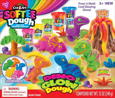 Softee Dough Dino Neon Dough--عجينة سوفتي عجينة دينو نيون