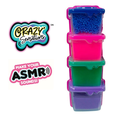 Canal Toys Crazy Mix In Sensations Slime Toy --كانال تويز لعبة سلايم ميكس ان سينسيشنز من كريزي، عبوة من 4 قطع