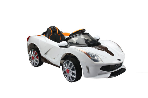 AMLA- Remote control battery car white color 116--املا - سيارة بطارية بريموت ابيض  116