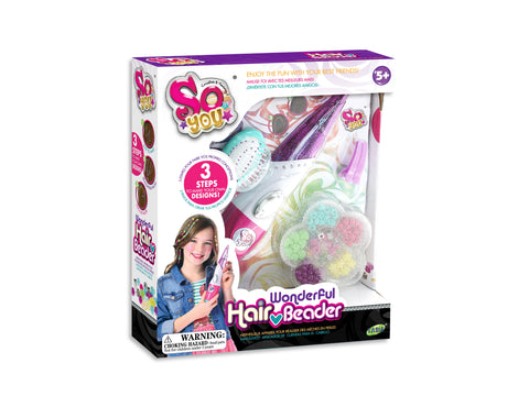 Tasia Wonderful Hair Beader Set for Girls, Multicolor--مجموعة العاب خرز شعر رائعة للبنات  متعددة الالوان من تاسيا