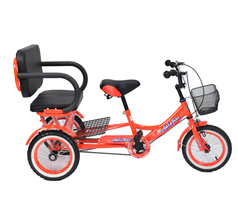 Amla -Three wheel bike 12 seat red--املا - دراجة ثلاث عجل 12 بمقعد داخلي احمر